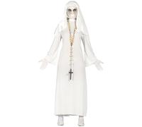 GUIRCA-80939 Halloween Costume da Suora Fantasma, Tinta Unita, Colore Bianco, Taglia Unica, 80939