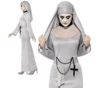 Costume Da Suora Gotica Per Adulti Con Croce Scary Mary Per Halloween