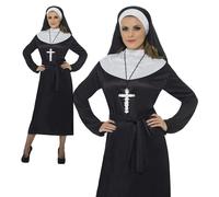 Costume Da Suora Per Adulti Abito Elegante Sexy Religioso Regno Unito 8-22