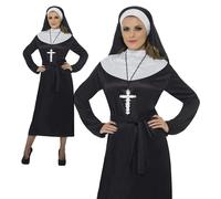 Costume Da Suora Per Adulti Abito Elegante Sexy Religioso Regno Unito 8-22