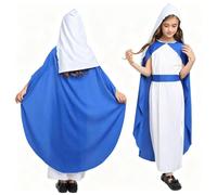 Costume da suora per ragazze, per feste e cosplay, con sciarpa per la testa | Costume da personaggio biblico per ragazze, per fotografia, cosplay, eventi, spettacoli, feste, figlia, bambini