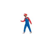 Costume da Super Mario Bros. Mario per bambini, con licenza ufficiale Disguise, vestibilità comoda e design dettagliato, taglia M 7-8