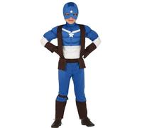 Costume da supereroe con stella America bambino