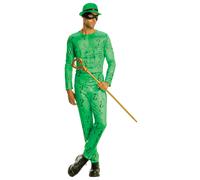 Costume Da Supereroe Per Adulti Uomini Riddler Batman Licenziato DC COMICS