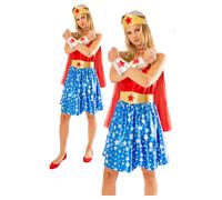 Costume Da Supereroe Per Adulti Wonderwoman Licenziato Rubies Abito Elegante