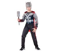 Costume da supereroe per bambini, 4 pezzi, costume muscolare per Halloween, carnevale, feste, cosplay, accessori di scena (S(110-120)