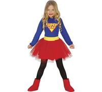 Fiestas Guirca Costume da supereroe con tutù per bambina S1 (5/6 anni)