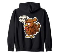 Costume da Tacchino Vestito da Cane WOOF Divertente Proprietario del Ringraziamento Felpa con Cappuccio