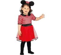 Costume da topo dei cartoni animati per neonati e bambini Costume da baby Kareval rosso-nero-bianco