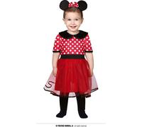 Costume da topo dei cartoni animati per neonati e bambini Costume da baby Kareval rosso-nero-bianco