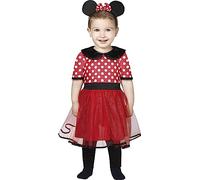 Costume da Topolina Minnie Bambina Vestito Carnevale topina 12-24 mesi halloween