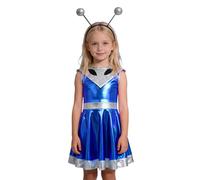 Costume da tribunale per bambini, stile alieno, per feste (blu, 3-4 anni)