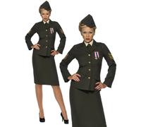 Costume Da Ufficiale D'Epoca Uniforme Militare Femminile Abito Elegante
