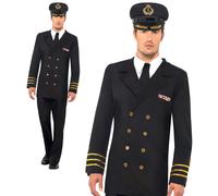 Costume Da Ufficiale Navale Capitano Marinaio Uomo Abito Elegante Uniforme Nuovo