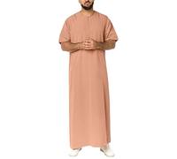 Costume da uomo, caftano, scollo a V, a maniche lunghe, con bottone lungo, alto, diviso, universale, adatto per la preghiera, abbigliamento arabo, abbigliamento da parrocchia, abbigliamento da