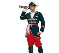 Costume da uomo "Lord Nelson", giacca, pantaloni e cintura, taglia L + XXL, per carnevale