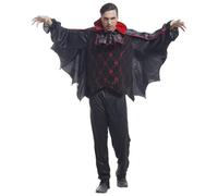 Costume Da Vampiro "Bat Vampire" MIESEPETER® Halloween Festa Del Brivido Nuovo