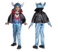 Costume da vampiro Stitch di Disney Lilo & Stitch per bambini, con licenza ufficiale Disguise, divertente motivo di vampiro Stitch, mantello rimovibile, ideale per Halloween, per età 3-4, 4-6 e 7-8 anni