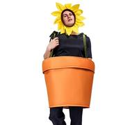 Costume da vaso di girasole - Abiti da girasole in vaso per Halloween, Costume da girasole con copricapo, Vaso di fiori, Costume cosplay per piante da vaso di fiori per adulti, Vestito cosplay per fes