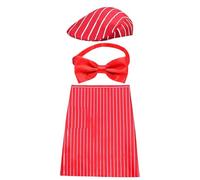 Costume Da Venditore Di Hot Dog Grembiule Carnevale Regolabile A Righe