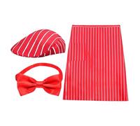 Costume Da Venditore Di Popcorn Anni '50 Regolabile A Righe Rosse Bianche