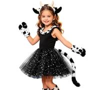 Costume da | Vestito da ragazza con fascia a coda e guanti a forma di | Vestito da principessa | Per cosplay, sera, concerto, carnevale, ballo mascherato ed evento scolastico