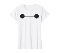 Costume da viso Disney Big Hero 6 Baymax Maglietta, Donna, Bianco, S