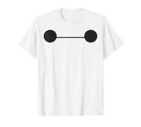 Costume da viso Disney Big Hero 6 Baymax Maglietta, Uomo, Bianco, 6XL