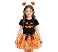 Costume da zucca per bambini da favola per feste 3-10 anni