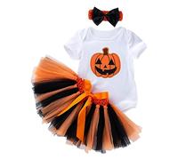 Costume da zucca per Halloween, unisex, per ragazzi, ragazze, per neonati, senza maniche, con stampa