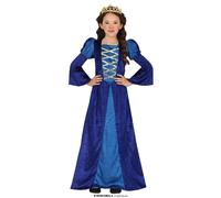 COSTUME DAMA MEDIEVALE BLUE LADY TAGLIA 5-6 ANNI