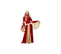 Costume dama medioevale donna taglia XL vestito lungo storico carnevale Atosa