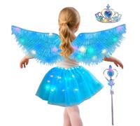 Costume D'angelo Per Ragazza - Illuminare Le | Costume Di Angeli | Bambini Vestiti Per Il Festival Della Scuola Da Sposa Cosplay Per Le Vacanze Falò Feste Di Natale Di Compleanno Falò, Evento Da S