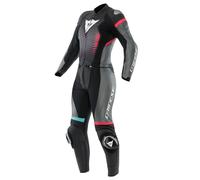 Costume de moto Cuir Femme Dainese FULMINEA Divisible Black/Anthracite/White Taglia:52