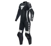 Costume de moto Cuir Femme Dainese GROBNIK Perforé Black/Black/White