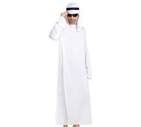 Costume del principe arabo | Costume da sceicco arabo | Costume tradizionale arabo | Tona da deserto in costume con fascia per Halloween, Stag Do, Carnevale, Adulti, Adolescenti, Studenti