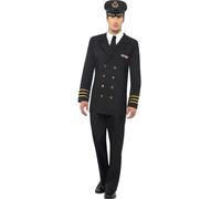 Costume Deluxe Da Ufficiale Pilota Navy Per Adulti Taglia Media