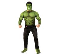 Costume Deluxe Hulk Da Uomo Marvel Supereroe Abbigliamento Elegante + Maschera