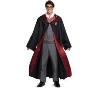 Disguise Men's Harry Potter Deluxe Adult Costume, Black & Red, Medium (38-40)