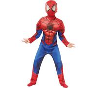 Rubie's 640895 - Costume da Spiderman Marvel Spider-Man Deluxe per bambini, raga