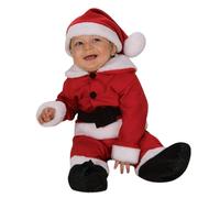 Costume Di Babbo Natale In Pile Con Cintura Per Neonato