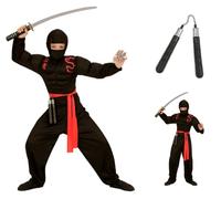 Costume di carnevale + accessori, Super Soldato Muscoloso, Nunchaku, vestito, travestimento, per bambini, halloween, feste a tema