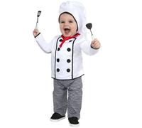 COSTUME DI CARNEVALE DA CUOCO VESTITO CHEF PRIMAINFANZIA DA 10 A 36 MESI