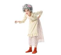 Costume di carnevale da donna, costume da nonna, vestito per ragazzi e ragazze, per carnevale, feste, vecchia signora, costume da nonna, cosplay, accessori per carnevale, Beige #4, XL