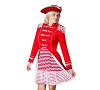 Costume di Carnevale Soldato Napoleone Donna Giacca Uniforme Frock Colonia 36-50