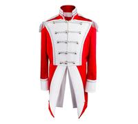 Costume di Carnevale Uniforme Soldato Napoleone Giacca Party Frock Rot BIANCO S