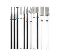 costume di foratura per chiodi, Punta for trapano for unghie diamantata da 3/32'' for cuticole, tagliaunghie elettrico, accessorio for fresa for manicure professionale, confezione da 2(Tp-240-021b)