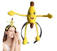 Costume Di Frutta Per Adulti | Alla Banana Gialla Come Un Copricapo Per Cosplay E Eventi | Accessori Per Costumi Divertenti Per Feste, Servizio Fotografico, Rivestito