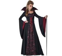 Costume di Halloween Adulto Donna Regina Vestito Strega Demone Vampiro Sposa Strega Costumi Cosplay retrò Abiti di Corte,Style 1,M