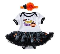 Costume di Halloween Baby Pumpkin Costume Unisex Ragazzi Ragazze Pagliaccetto Neonato Senza Maniche Zucca Stampato Costumi Festivi Festa Il mio Primo Halloween 0-6 Mesi